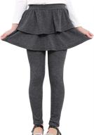 👖 rysly stretchy leggings: cute burgundy ruffle girls' clothing for ultimate comfort logo