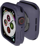 elkson apple watch 6 se 5 4 корпус 44 мм iwatch quattro series бамперные чехлы защита совместимость с apple watch прочный военный класс черный тпу гибкий противоударный дизайн логотип