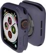 elkson apple watch 6 se 5 4 case 44mm iwatch quattro series bumper cases protection compatible with apple watch durable military grade black tpu flexible shock proof resist logo
