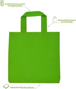 img 2 attached to 🎁 Яркие плоские многоразовые подарочные сумки размером 8x8 дюймов с ручками - экологичные сумки для вечеринок и дней рождения - 12 шт.