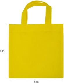 img 3 attached to 🎁 Яркие плоские многоразовые подарочные сумки размером 8x8 дюймов с ручками - экологичные сумки для вечеринок и дней рождения - 12 шт.