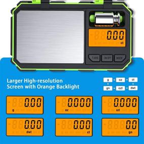 img 1 attached to Upgraded Digital Pocket Scale, 200g /0.01g Mini Scale, Calibration Weight Included, Smart Electronic Scale, LCD Backlit Display, Tare Function, Auto Off, Stainless Steel Design (Battery Included)