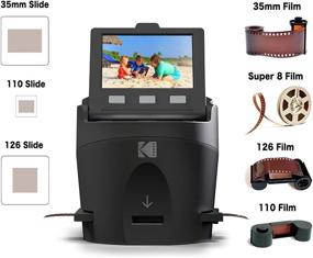 img 3 attached to 📸 KODAK SCANZA Digital Film & Slide Scanner: Convert 35mm, 126, 110, Super 8 & 8mm Film Negatives & Slides to JPEG with Tilt-Up 3.5" LCD, Easy-Load Film Inserts, Adapters & More!