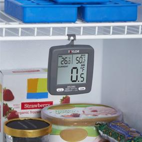 img 1 attached to Taylor Precision LCD Display Digital Kitchen Refrigerator/Freezer Thermometer: Min/Max on 2-Inch Gray Display