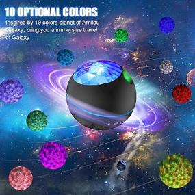 img 2 attached to 🌌 Galaxy Projector Star Projector: 360 Pro Moon Ceiling, Ocean Wave, Remote Control Timer, Night Light for Adults Kids Bedroom Room Decor Gifts