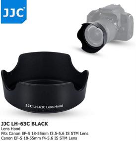 img 3 attached to 📸 Optimized Reversible Lens Hood Shade Protector for Canon EF-S 18-55mm F3.5-5.6 IS STM &amp; EF-S 18-55mm F4-5.6 IS STM Lens on Canon Rebel T8i T7i T6i T5i SL3 SL2 EOS 90D 80D 77D 70D 850D 800D - Compatible Replacement for Canon EW-63C