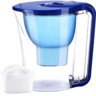 💧 soopyk blue alkaline water filter pitcher with 1 filter - easy refill & clean, bpa free purifier dispenser for tap water taste - 10 cup capacity logo