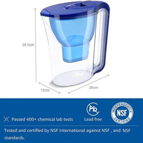 img 3 attached to 💧 SOOPYK Blue Alkaline Water Filter Pitcher with 1 Filter - Easy Refill & Clean, BPA Free Purifier Dispenser for Tap Water Taste - 10 Cup Capacity