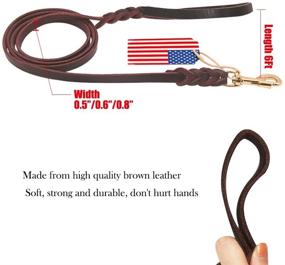 img 2 attached to Highland Farms Select Premier 6ft Leather Dog Training Leash: Perfect for Hunting Dogs or General Obedience in the Backyard!