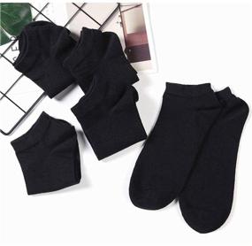 img 1 attached to 🧦 Jamegio 20 Pairs Kids Low Cut Socks - High-quality Athletic Ankle Cotton Socks with Half Cushion for Little Boys and Girls