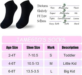 img 3 attached to 🧦 Jamegio 20 Pairs Kids Low Cut Socks - High-quality Athletic Ankle Cotton Socks with Half Cushion for Little Boys and Girls