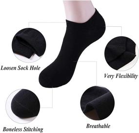 img 2 attached to 🧦 Jamegio 20 Pairs Kids Low Cut Socks - High-quality Athletic Ankle Cotton Socks with Half Cushion for Little Boys and Girls