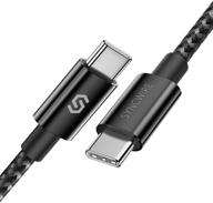 syncwire usb c to usb c кабель 60w | кабель быстрой зарядки type c pd 3.3 фута/1 метр | совместим с samsung galaxy s21 s20 s10 s9 note 20 10, google pixel 4 3 2 xl, macbook air 13", ipad pro 2020, nintendo switch. логотип