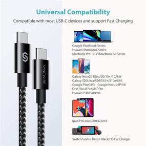 img 1 attached to Syncwire USB C to USB C Кабель 60W | Кабель быстрой зарядки Type C PD 3.3 фута/1 метр | Совместим с Samsung Galaxy S21 S20 S10 S9 Note 20 10, Google Pixel 4 3 2 XL, MacBook Air 13", iPad Pro 2020, Nintendo Switch.