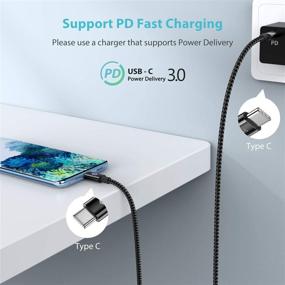 img 3 attached to Syncwire USB C to USB C Кабель 60W | Кабель быстрой зарядки Type C PD 3.3 фута/1 метр | Совместим с Samsung Galaxy S21 S20 S10 S9 Note 20 10, Google Pixel 4 3 2 XL, MacBook Air 13", iPad Pro 2020, Nintendo Switch.