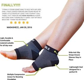 img 2 attached to Relieve Plantar Fasciitis with BeVisible Sports Compression Socks