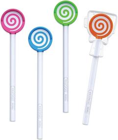 img 2 attached to 🍭 Edison Lollipop Tongue Cleaner Scrapers for Kids - Pack of 4 (Color Random)