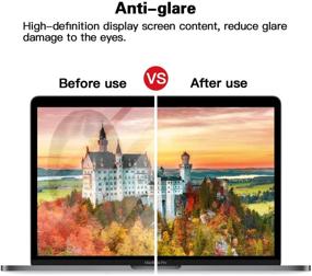 img 1 attached to 🔒 Privacy Screen Protector for Mac Book Pro 16 inch (2019-2020), Model A2141 with Touch Bar and Touch ID - PROMAS Anti-Glare, Easy On/Off Install