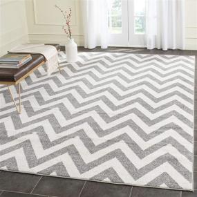 img 4 attached to SAFAVIEH Amherst Collection AMT419R Chevron Rug, 3' x 5', Dark Grey/Beige - Perfect Accent for Living Room or Bedroom