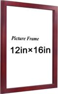 🖼️ solid wood 12x16 picture frames: ideal for diamond painting, wall mounting or table top display, rustic red frames - great gifts for photos логотип