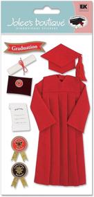 img 1 attached to 🎓 Discover Jolee's Boutique Cap and Gown Stickers in Stunning Red!