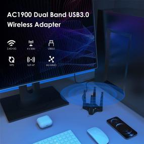 img 3 attached to 📶 WAVLINK USB3.0 WiFi Adapter: AC1900Mbps Dual Band Wireless Network Adapter for Desktop PC with High Gain Antennas