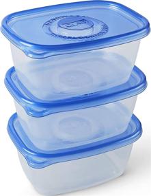 img 1 attached to 🍱 GladWare Deep Dish Large Food Storage Containers - 64 Oz, Rectangle Shape, Lock Tight Seal - Pack of 3