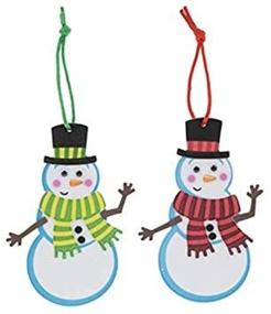 img 2 attached to 🎅 24-Piece Foam Snowman Ornament Craft Kit for Easy DIY Christmas Decorations