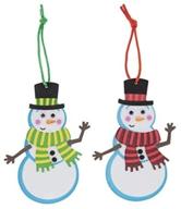 🎅 24-piece foam snowman ornament craft kit for easy diy christmas decorations logo