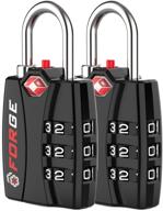🔒 tsa-approved luggage locks assortment pack with forged indicators logo