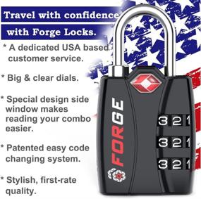 img 2 attached to 🔒 TSA-Approved Luggage Locks Assortment Pack with Forged Indicators