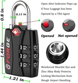 img 1 attached to 🔒 TSA-Approved Luggage Locks Assortment Pack with Forged Indicators