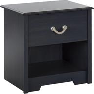 🌙 stylish and functional south shore aviron 1-drawer nightstand in blueberry with rope handle: a perfect addition to your bedroom decor логотип