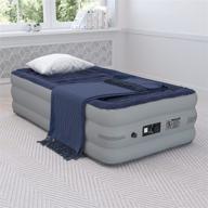 🛏️ 18-inch air mattress with etl certified internal electric pump and carrying case - twin by flash furniture logo