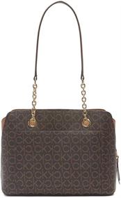 img 3 attached to Calvin Klein Signature Compartment Textured Women's Handbags & Wallets for Satchels