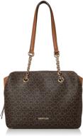 calvin klein signature compartment textured women's handbags & wallets for satchels logo