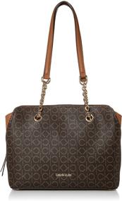 img 4 attached to Calvin Klein Signature Compartment Textured Women's Handbags & Wallets for Satchels