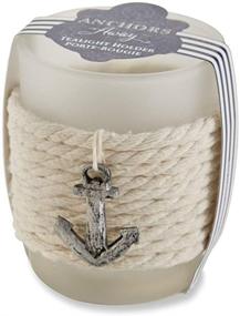 img 3 attached to Set of 4 Kate Aspen Anchors Away Rope Tealight Holders - Glass Votives, Beach Theme Wedding Decorations, Party Favors