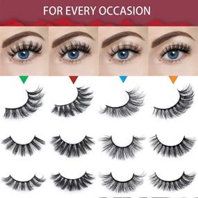 img 2 attached to 👁️ Cuckoo 20 Pairs False Eyelashes 3D Faux Mink Lashes | Natural Wispy Look | Fluffy Volume & Long Thick Lashes | Pack of 4 Styles Mixed | Includes 2pc Eyelash Glue & Applicator Tool