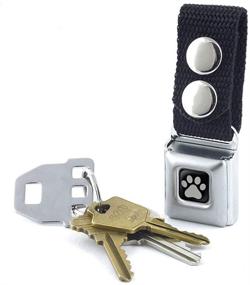 img 3 attached to 🔑 Buckle Down Keychain for Men - Paw Print Design, Size