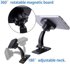 img 1 attached to 📱 Premium Magnetic Phone Car Mount: Sancore Dashboard Holder for iPhone 12 Pro Max, Samsung Galaxy S20, Note 20, and More!