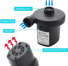 img 1 attached to 💨 Portable Electric Air Pump for Inflatables - Inflator/Deflator with Powerful Airflow for Couches, Air Mattresses, Swimming Rings, Pool Toys