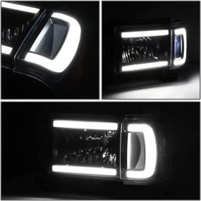 img 2 attached to 🔦 Enhance Your F150's Style: DNA Motoring Smoke Lens Headlights with LED DRL for 87-91 F150 F250 F350 Bronco