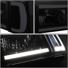 img 1 attached to 🔦 Enhance Your F150's Style: DNA Motoring Smoke Lens Headlights with LED DRL for 87-91 F150 F250 F350 Bronco