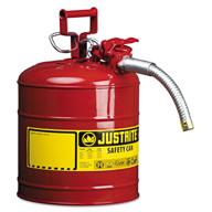 🔴 justrite type ii safety can - 11.5"diameter x 17"height - 5-gallon capacity - red logo