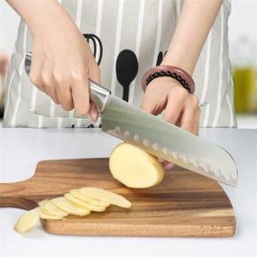 img 1 attached to 🔪 15-Piece Kitchen Knife Set by GOOD HELPER with Block, Sharpener, Shears - Stainless Steel Hollow Handle Knife Block Set for Chefs