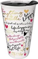 ☕ spoontiques travel mug with positive affirmations logo