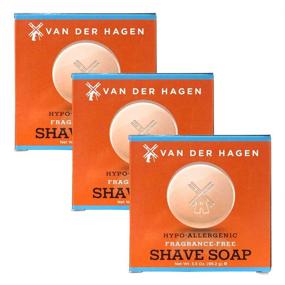 img 4 attached to 🪒 Van Der Hagen Unscented Shave Soap-3 pack: Luxurious 3.5oz Lather for Smooth Shaving