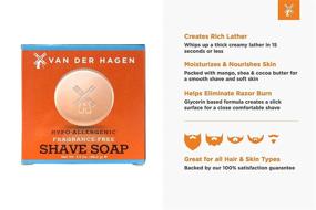 img 2 attached to 🪒 Van Der Hagen Unscented Shave Soap-3 pack: Luxurious 3.5oz Lather for Smooth Shaving