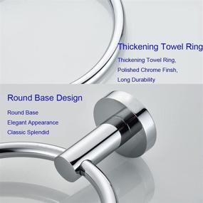 img 2 attached to 🛁 Stylish Stainless Steel Chrome Hand Towel Ring Holder: A Must-Have for Bathroom and Kitchen
